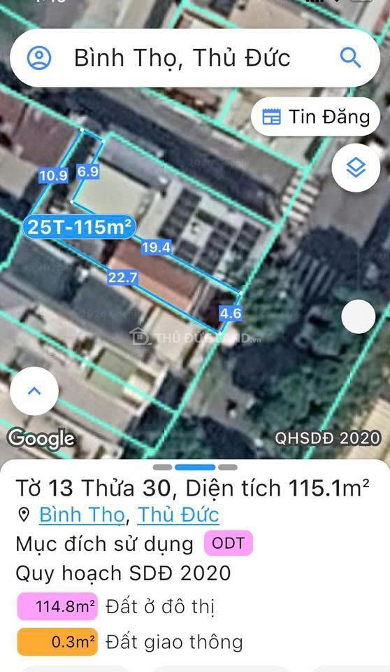 Bán nhà mặt tiền đường Thống Nhất, Bình Thọ 69.6m² (4.6x15.1) 2 tầng
