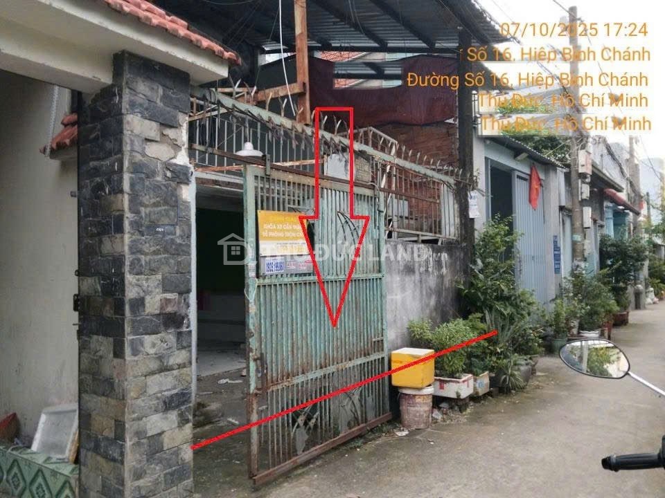 Bán phòng trọ Đường 16, Hiệp Bình Chánh (Thủ Đức) – Dãy trọ 4 phòng, sổ hồng riêng, gần Gigamall