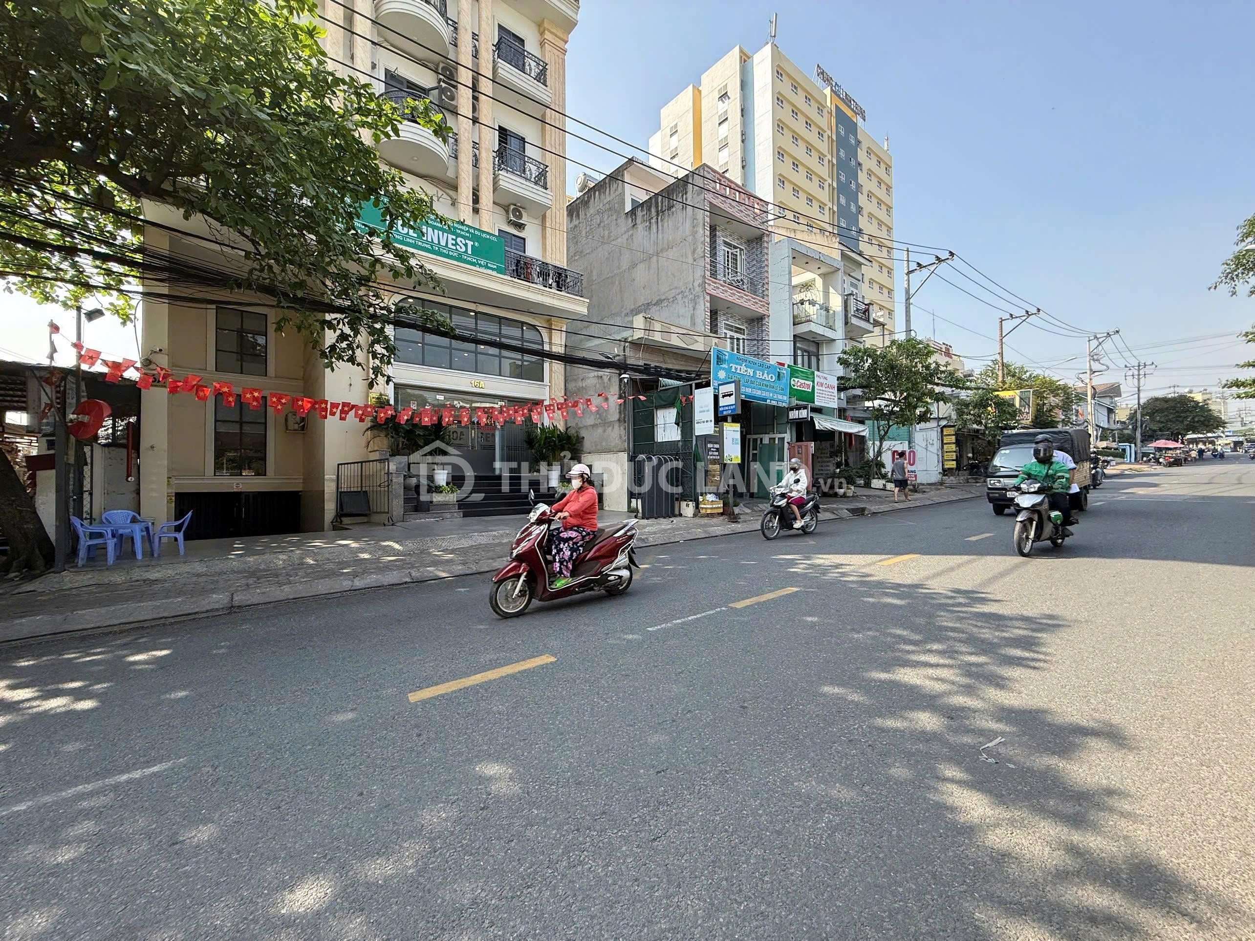 Bán nhà mặt tiền Đường 16 Linh Trung, DT 78m2 ngang 4.58m, GPXD 5 tầng + lửng tum