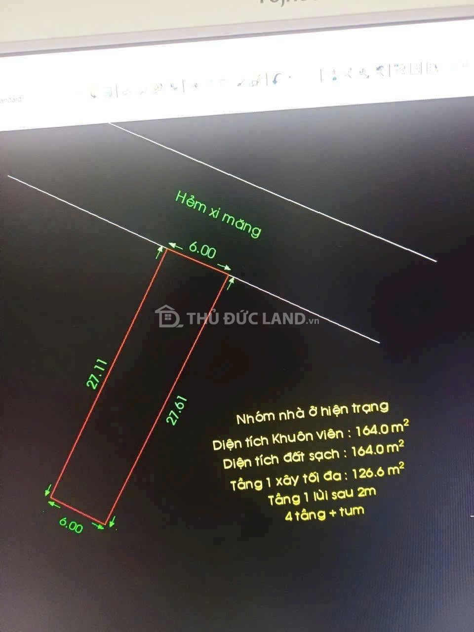 Bán đất hẻm Tăng Nhơn Phú B, Đường 14 – 164m² ngang 6m, hẻm xe hơi 6m, sổ hồng riêng, hệ số 4