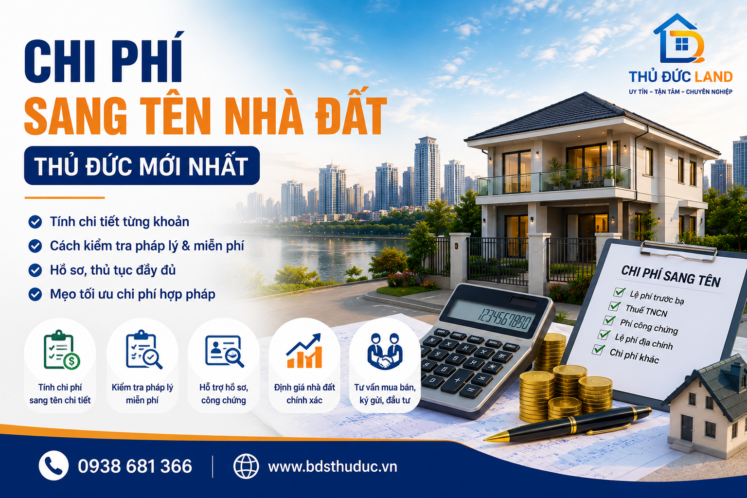 Chi Phí Sang Tên Nhà Đất Thủ Đức 2026: Cập Nhật Đầy Đủ Các Khoản Phí Và Cách Tiết Kiệm Hàng Chục Triệu Đồng